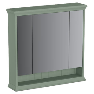 Valarte Neo LED-Spiegelschrank 78 x 17 x 76 cm Vintage Grün (Lack) VitrA Valarte LED-Spiegelschrank 78 cm 3 Türen Vintage Grün (Lack) Valarte LED-Spiegelschrank, Breite 78 cm, mit LED-Ambientebeleuchtung (12 Watt, 2700 K, IP 44, 271 Lumen, Energieeffiziensklasse G),  Raumschaltung, 3 Türen (Softclose), Glaseinlegeböden, 1 beleuchtete offene Ablage (unterhalb der Spiegeltüren), Wandmontage, Material: MDF lackiert, Farbe: Vintage Grün 65832