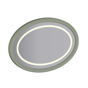 Valarte Neo LED-Spiegel 100 x 4,5 x 70 cm Vintage Grün (Lack) VitrA Valarte LED-Flachspiegel oval Breite 100 cm Vintage Grün (Lack) Valarte LED-Flachspiegel, mit umlaufender LED-Beleuchtung (12 Watt, 3000/3300 K, 955 Lumen, IP 40, Energieeffiziensklasse G), mit Sensorsteuerung (Touch-Sensor), ovale Form, Maße 1000 x 45 x 700 mm, Korpus MDF lackiert, Wandmontage, Farbe: Vintage Grün 65828