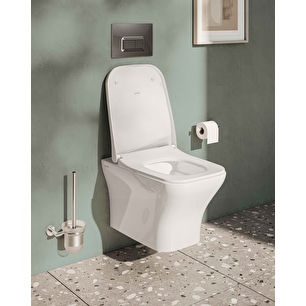 Mia Square Vaso sospeso SmoothFlush, 54cm White Kit di fissagio incluso. Staffe da ordinare a parte. Volume di scarico 2,5/4 lt. 7484B003-0075