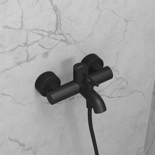 Minimax Round Wall Mounted Mixer  Matt Black A4354836EXP