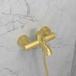 Minimax Round Wall Mounted Mixer  Brushed Gold A4354825EXP
