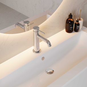 Minimax Round – Standard Basin Mixer Finish: Chrome The updated VitrA Minimax tap range delivers a steady 5 L/min flow rate for efficient water use and smooth, ergonomic control. Designed for tool-free installation in just 15 seconds, each tap combines easy fitting with proven VitrA quality, long-term durability, and a 10-year warranty. A43532VUK