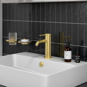 Minimax Round Basin Mixer Standard Brushed Gold A4353025EXP