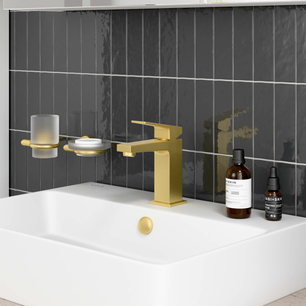 Minimax Square Basin Mixer  Brushed Gold A4372025EXP