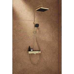 Core Square Duş Sistemi  Termostatik Banyo Bataryalı, Soft Altın A4731074