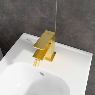 Minimax Square Bidet Mixer  Brushed Gold A4372625EXP