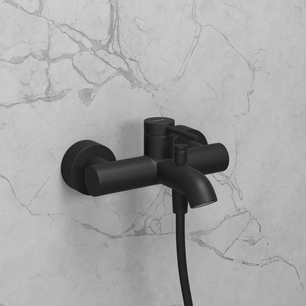 Minimax Round Wall Mounted Mixer  Matt Black A4354836EXP