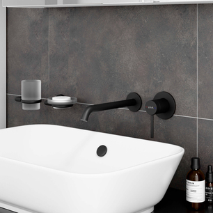 Minimax Round Built-in Basin Mixer Large Matt Black A4354936EXP