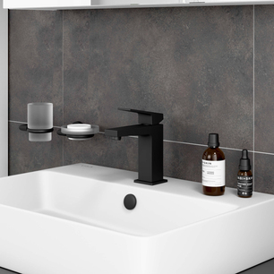 Minimax Square Basin Mixer  Matt Black A4372036EXP