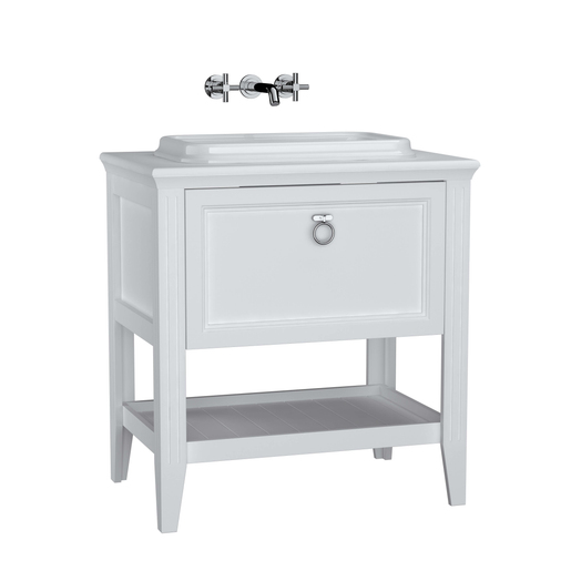 Matt white Valarte Washbasin Unit - 80cm 62195