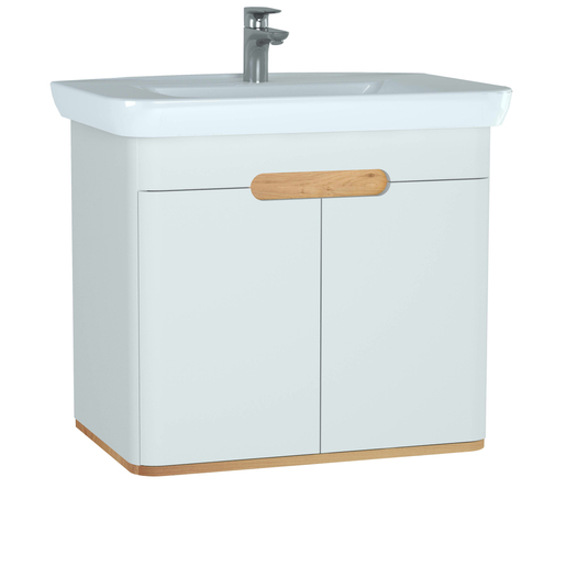 Matt white Sento Washbasin Unit - 80 cm 60785