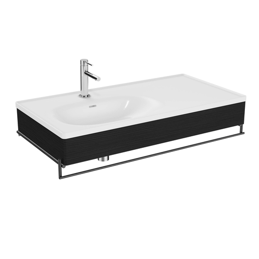 Patterned Black Oak Equal Washbasin Unit 64088