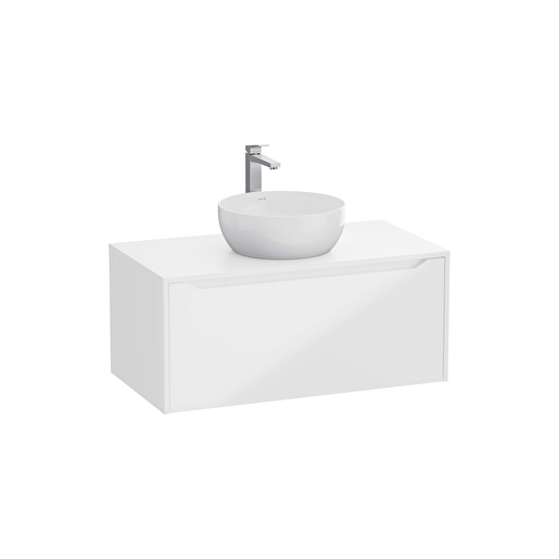 Sareta Square Wall-hung Washbasin Unit – 100 cm, suitable for a countertop bowl