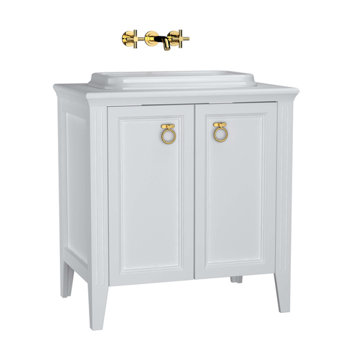Matt white Valarte Washbasin Unit - 80cm 62168