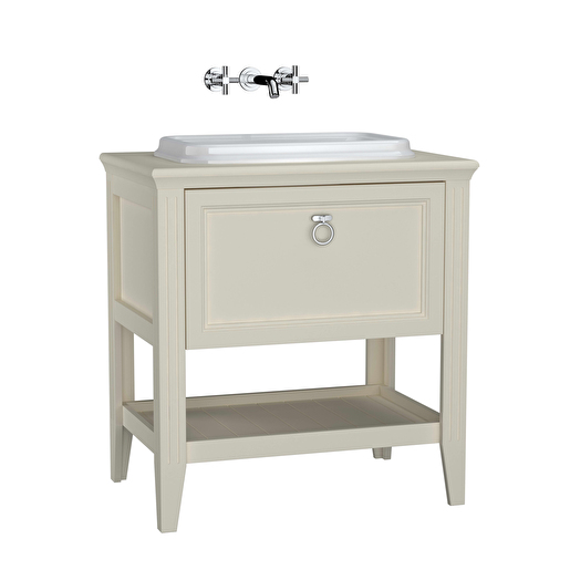 Matte ivory Valarte Washbasin Unit - 80cm 62197