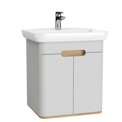 Matte Light Grey Sento Washbasin Unit - 65 cm 65982