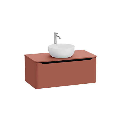 Sareta Round Wall-hung Washbasin Unit – 100 cm, suitable for a countertop bowl