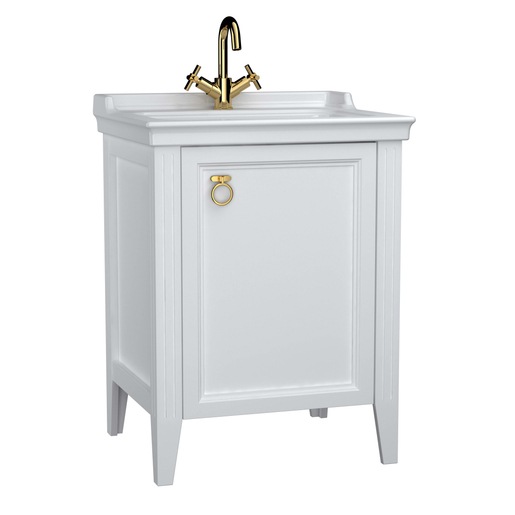 Matt white Valarte Washbasin Unit - 65cm 62259