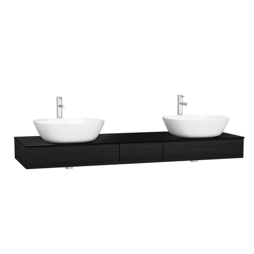 Patterned Black Oak Origin Countertop with drawer 65695