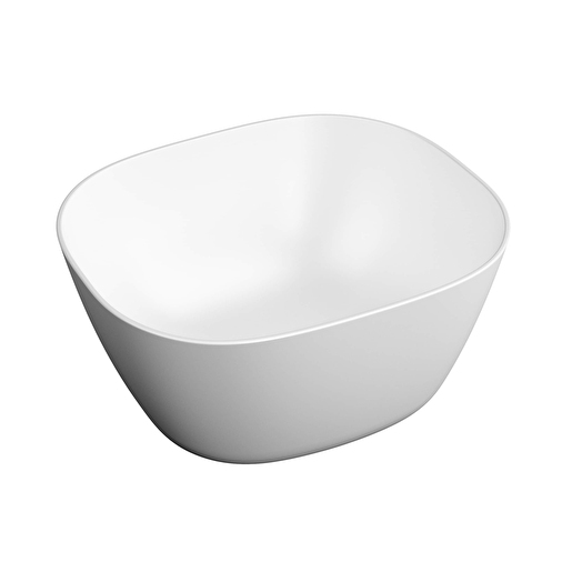 Matt white Plural Square High Countertop Bowl 7811B401-0016