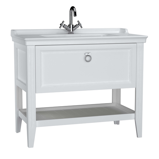 Matt white Valarte Washbasin Unit - 100cm 62183