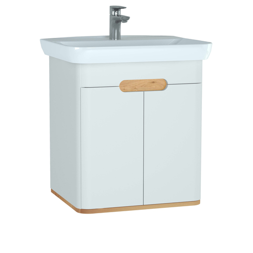 Matt white Sento Washbasin Unit - 65 cm 60781