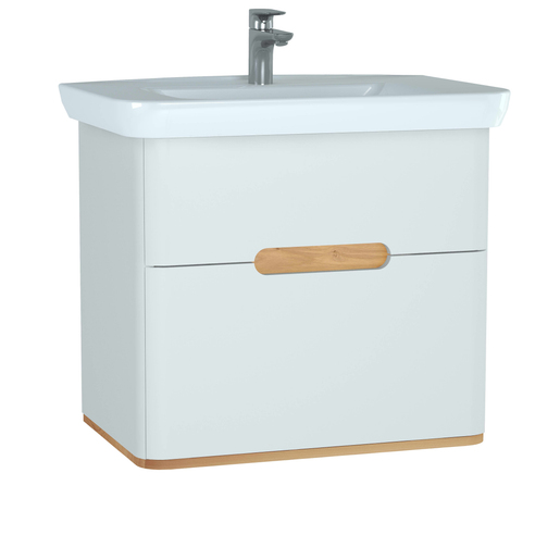 Matt white Sento Washbasin Unit - 80 cm 60824