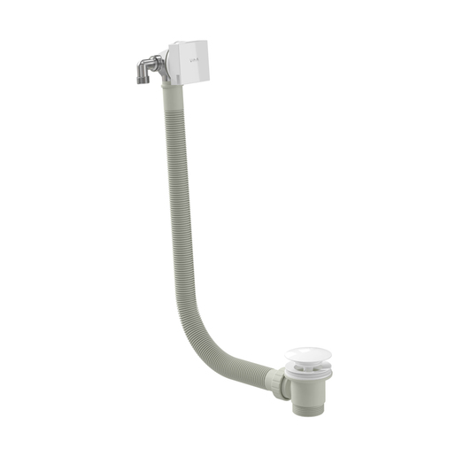 Square exo bath filler - Chrome