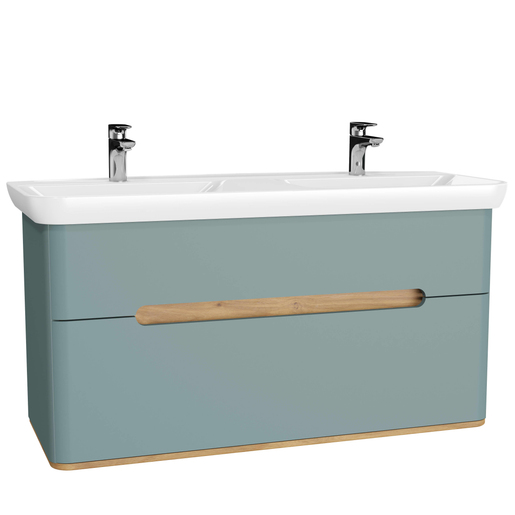 Sento Double Washbasin Unit - 130 cm