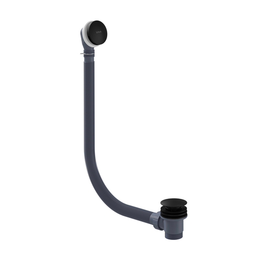 Round click bath waste - Chrome