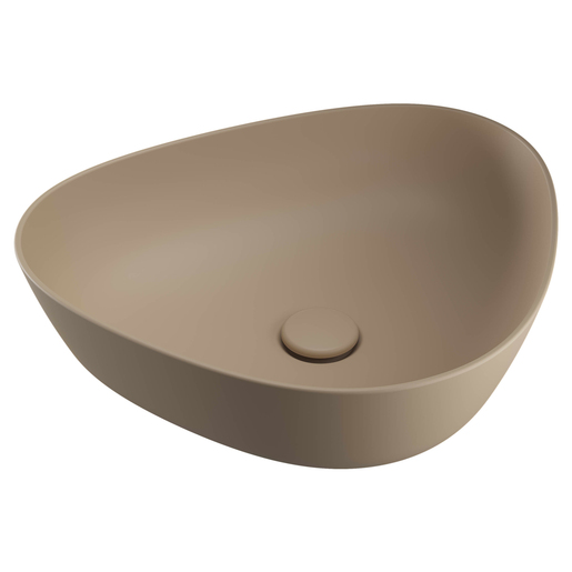 Matt Clay Beige Plural Triangular Countertop Bowl 7812B474-0016