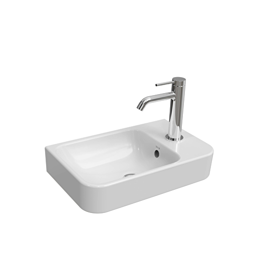 Integra Round Washbasin, compact, 45x28 cm