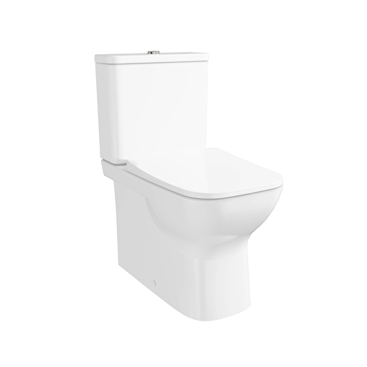 S20 Square Close-Coupled Toilet - Back-to-Wall WC Pan, 63cm