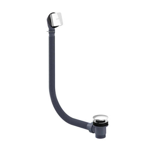 Square click bath waste - Chrome