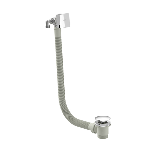 Square exo bath filler - Chrome