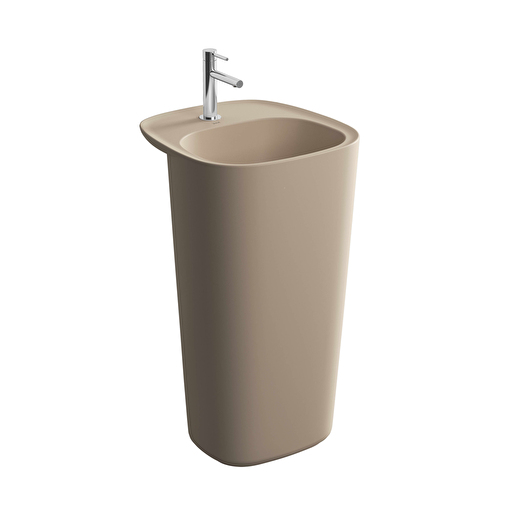 Matt Clay Beige Plural Monoblock Washbasin 7814B474-0041