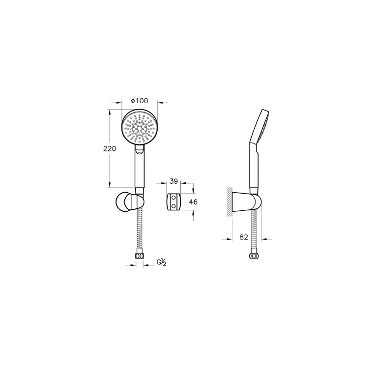 Master Shower Set 1F Chrome A45692EXP