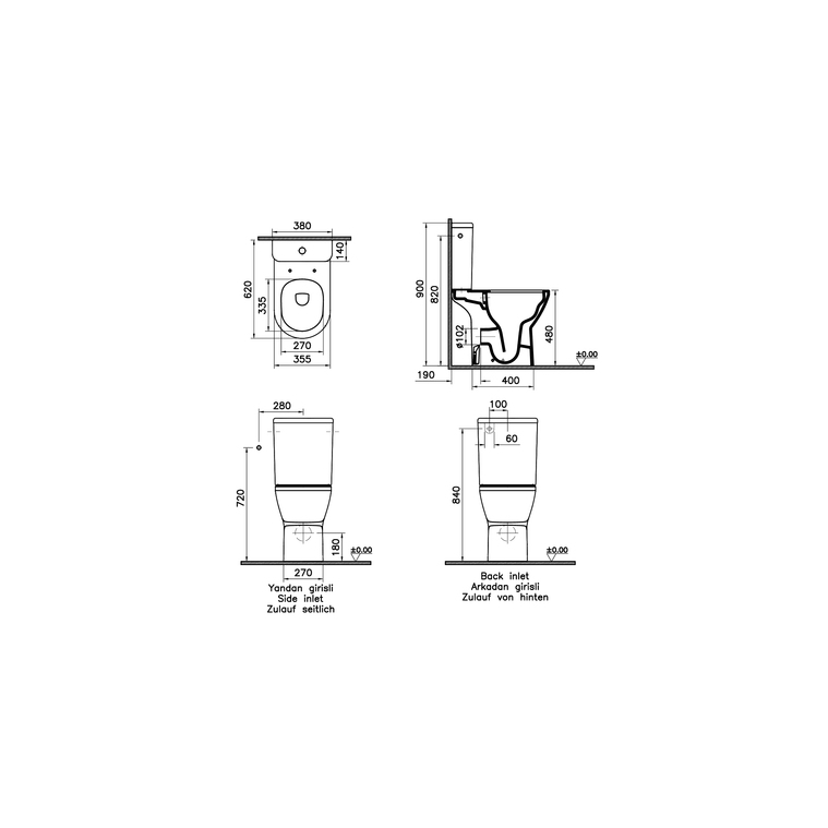 Conforma Pack WC à poser PMR sans bride, avec 4 points d’ancrage, open back Integra Pack WC à poser PMR, sans bride, open back, abattant fermeture douce Integra Pack WC à poser PMR, sans bride, open back, abattant fermeture douce 9841B003-7202