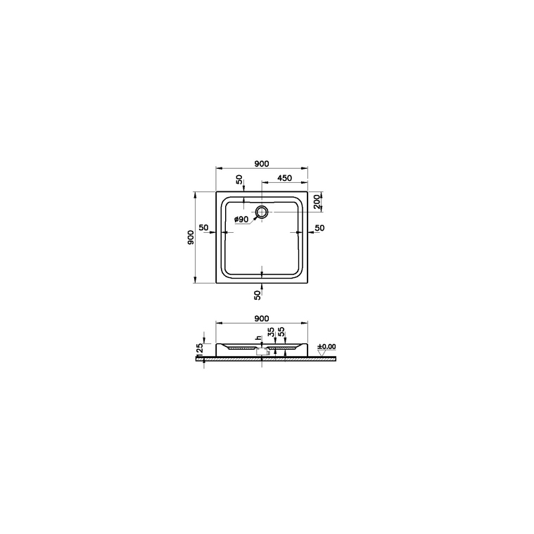 Optimum Neo Kare Monoblok Gövde 90x90 cm  64090002000