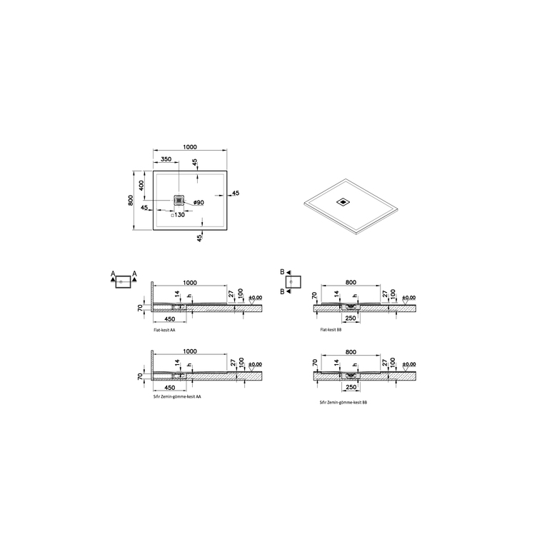 V-Stone Neo 100 x 80 Rectangulaire Receveur 100 x 80 Rect., Noir, siphon et cache-siphon inclus, coloré, 90 mm Receveur 100 x 80 Rectangulaire, Noir, siphon et cache-siphon inclus, coloré, 90 mm, recoupable de 10 cm du côté du mur (3 cotés), réparable (Classification antidérapant PN24) 66110001870