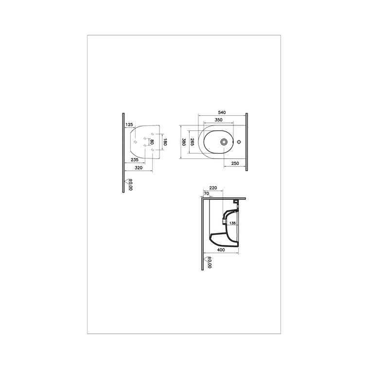 Liquid Bidet suspendu Liquid Bidet suspendu 54 cm Blanc Liquid Bidet suspendu 54 cm Blanc 7323B403-0288