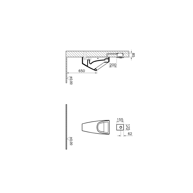 Pisuvar Yıkama Sistemi Basmalı buton, parlak krom Basmalı Buton, Parlak Krom 310-3310