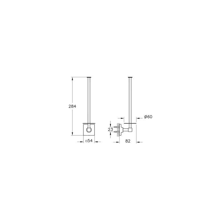 Root Yedek Tuvalet Kağıtlığı  Mat Siyah A4480836