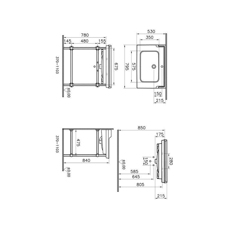 Valarte Plan céramique, 80 cm, blanc brillant Plan céramique, 80 cm, avec un trou central pour robinet, finition blanc brillant Plan céramique, 80 cm, avec un trou central pour robinet, finition blanc brillant, avec pieds métalliques et étagère murale en métal – avec trop- plein. Crépine #6392 et bonde clic-clac #A45149 à commander séparément 7802B003-6173