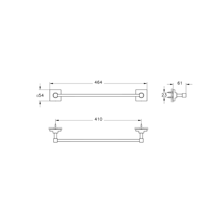 Root Havluluk 40 cm Mat Siyah A4480936