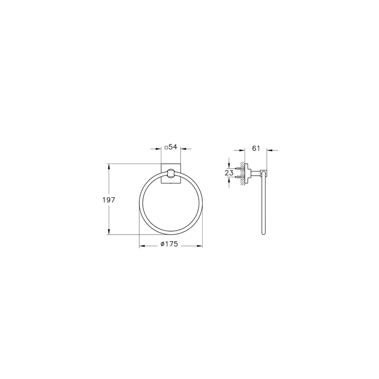 Root Havluluk Yuvarlak Krom A44802