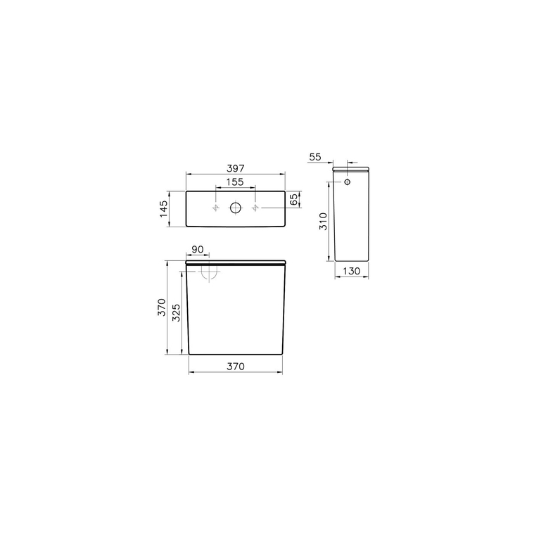 Sento Spülkasten 37,5 x 14 x 41,5 cm Weiß Hochglanz VitrA Sento keramischer Spülkasten 3-seitiger Anschluss 3/6 Liter Spülvolumen Weiß Hochglanz Sento keramischer Spülkasten, mit Geberit Dual Flush Innengarnitur für 2-Mengen-Auslösung (3/6 Liter), Sichtteile verchromt, Anschluss 3-seitig möglich, Material: Sanitärkeramik mit antibakterieller Glasur VitrA Hygiene, Farbe: Weiß Hochglanz 5639B003-5042