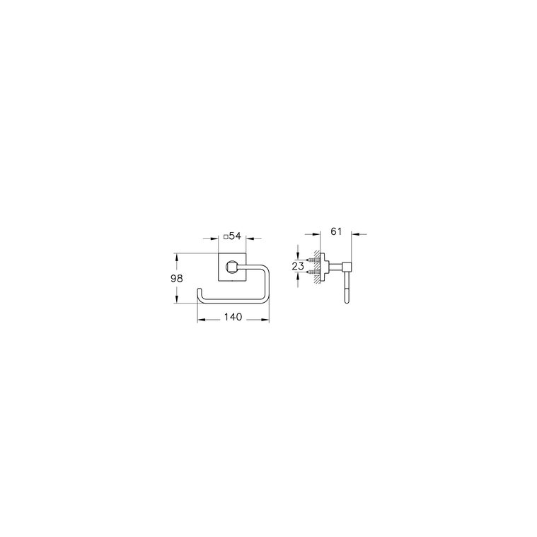Root Tuvalet Kağıtlığı  Kapaksız, Krom A44805