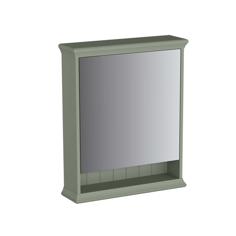 Valarte Neo LED-Spiegelschrank 63 x 17 x 76 cm Vintage Grün (Lack) VitrA Valarte LED-Spiegelschrank 63 cm 1 Tür Türanschlag links Vintage Grün (Lack) Valarte LED-Spiegelschrank, Breite 63 cm, mit LED-Ambientebeleuchtung (12 Watt, 2700 K, IP 44, 271 Lumen, Energieeffiziensklasse G),  Raumschaltung, 1 Tür (Softclose), Türanschlag links, Glaseinlegeböden, 1 beleuchtete offene Ablage (unterhalb der Spiegeltür), Wandmontage, Material: MDF lackiert, Farbe: Vintage Grün 65830