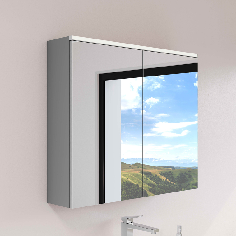 Core Mirror Cabinet 80 cm, illuminated matt grey 67612